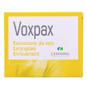 Lehning Voxpax Extinctions de Voix & Enrouement x 60 Comprimés - Pharmacie Agnès Praden à Alès
