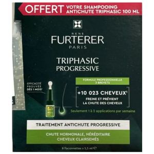 René Furterer Triphasic Progressive 8 Flacons + Shampooing Triphasic 100ml Offert - Pharmacie Agnès Praden à Alès