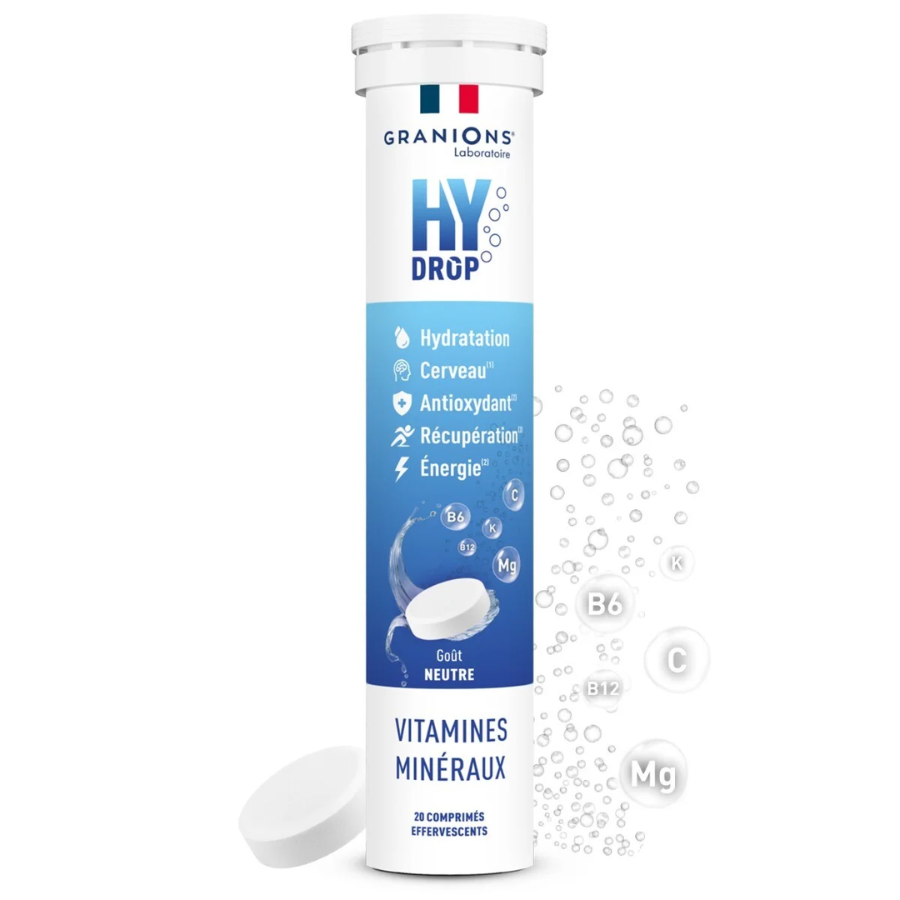 Granions Hydrop Neutre x 20 comprimés effervescents - Pharmacie Agnès Praden à Alès