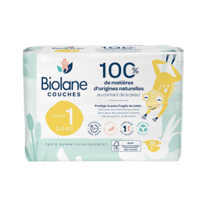 Biolane Couches Ecologiques Taille 1 2-5Kg 28 couches  - Pharmacie Agnès Praden à Alès