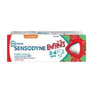 Sensodyne Pro-Email Dentifrice Enfants 2-6 ans Fraise 50ml - Pharmacie Agnès Praden à Alès