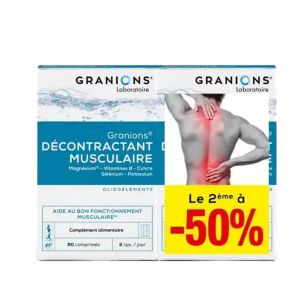 Laboratoire des Granions Décontractant Musculaire 2x60 Comprimés - Pharmacie Agnès Praden à Alès