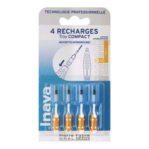 Inava Recharges Brossettes Interdentaires 1.2mm Orange x4 - Pharmacie Agnès Praden à Alès