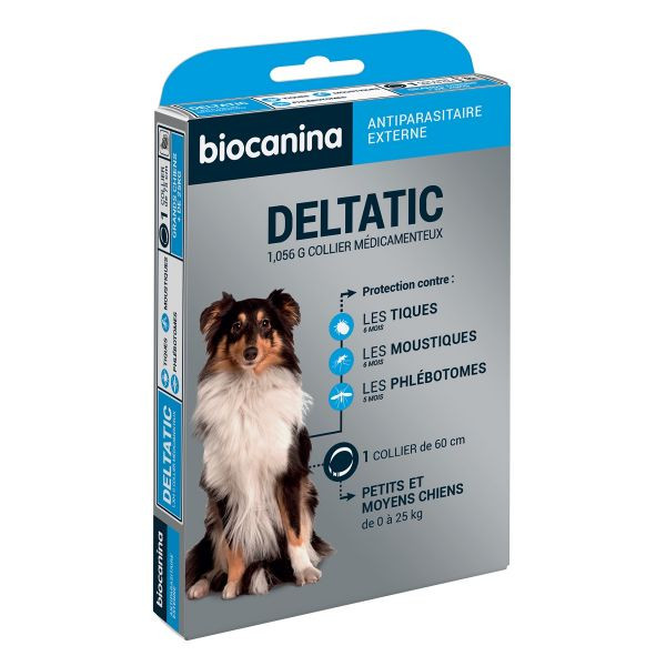 Biocanina Deltatic Collier Petit et Moyen Chien de 5 à 25kg - Pharmacie Agnès Praden à Alès
