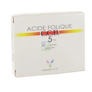 CCD Acide Folique 5mg 20 Comprimés - Pharmacie Agnès Praden à Alès