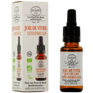 Elixirs and Co - Joie de Vivre - Elixir Composé Bio aux Fleurs de Bach 20 ml  - Pharmacie Agnès Praden à Alès
