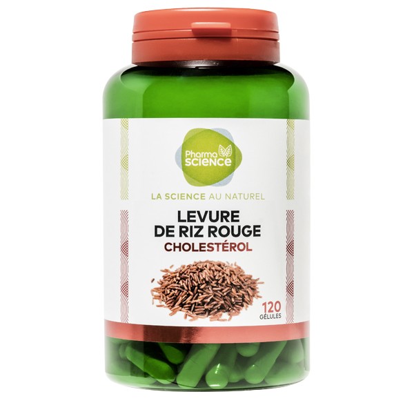 Pharmascience levure de riz rouge cholestérol 120 gélules - Pharmacie Agnès Praden à Alès