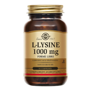Solgar L-Lysine 1000 mg 50 comprimés - Pharmacie Agnès Praden à Alès