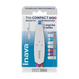 Inava Trio Compact Brossettes Interdentaires 0.8mm - 1.5mm - 1.8mm - Pharmacie Agnès Praden à Alès