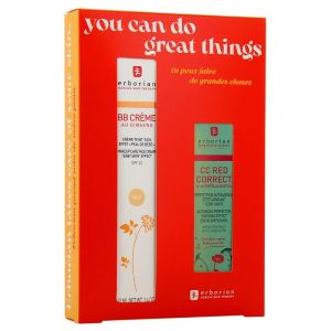 Erborian Coffret Duo Correcteur Rouge BB nude 40 ml & CC 15 ml - Pharmacie Agnès Praden à Alès