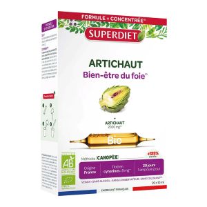 Super Diet Artichaut Bio 20 Ampoules - Pharmacie Agnès Praden à Alès