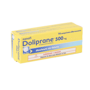 Doliprane 500mg 16 comprimés effervescents - Pharmacie Agnès Praden à Alès