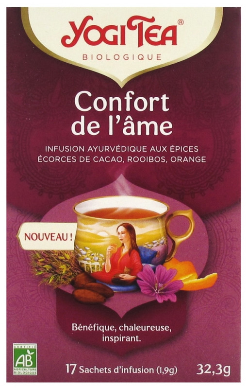 Yogi Tea Infusion Confort de l'Âme Bio 17 Sachets - Pharmacie Agnès Praden à Alès