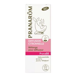 Pranarôm Pranabb Diffusion Citronnelle Bio 10 ml - Pharmacie Agnès Praden à Alès