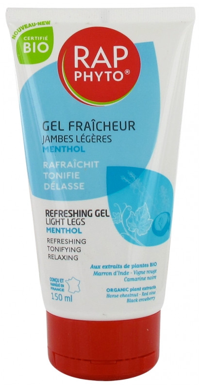Rap Phyto Gel Fraîcheur Jambes Légères Menthol Bio 150 ml - Pharmacie Agnès Praden à Alès