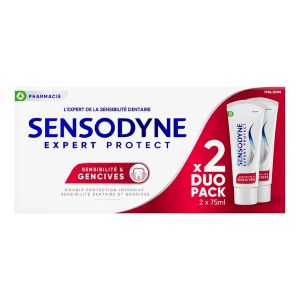 Sensodyne Expert Protect Dentifrice Sensibilité & Gencives Menthe Fraîche 2x75ml - Pharmacie Agnès Praden à Alès