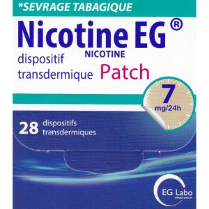 Eg Labo Nicotine 7mg/24h x28 Patch Nicotine  - Pharmacie Agnès Praden à Alès