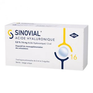 Ibsa Sinovial 3 Seringues Préremplies de 2ml - Pharmacie Agnès Praden à Alès