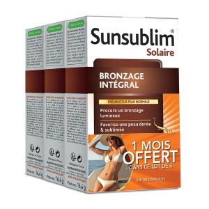 Nutreov Sunsublim Bronzage Intégral Préparateur Peau Normale 3x30 Capsules - Pharmacie Agnès Praden à Alès