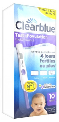 Clearblue Test d'Ovulation Digital 2 Jours 10 Unités - Pharmacie Agnès Praden à Alès