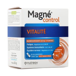 Nutreov Magné Control Vitalité 20 Sticks - Pharmacie Agnès Praden à Alès