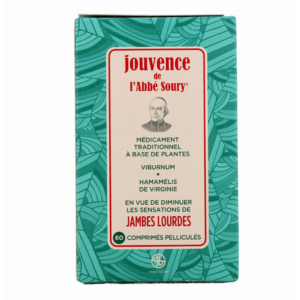Jouvence de l'Abbé Soury Jambes lourdes 60 comprimés - Pharmacie Agnès Praden à Alès