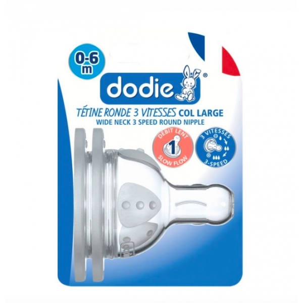 Dodie Tétines débit 1 anti colique 0-6 mois silicone - Pharmacie Agnès Praden à Alès