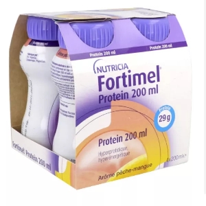 Fortimel Protein Pêche Mangue 4 x 200 ml - Pharmacie Agnès Praden à Alès