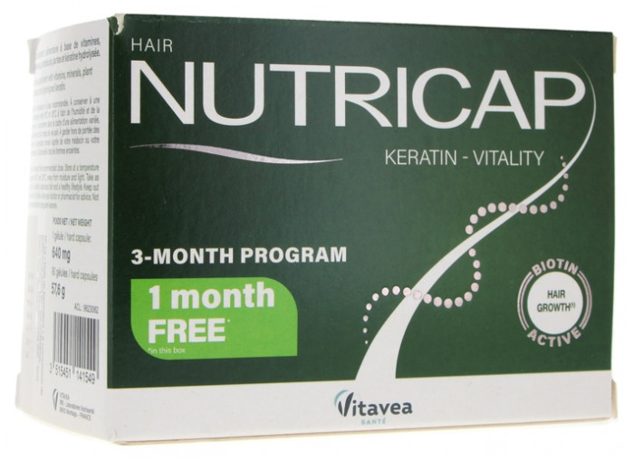 Nutrisanté nutricap kératine vitalité 3 mois 90 capsules - Pharmacie Agnès Praden à Alès
