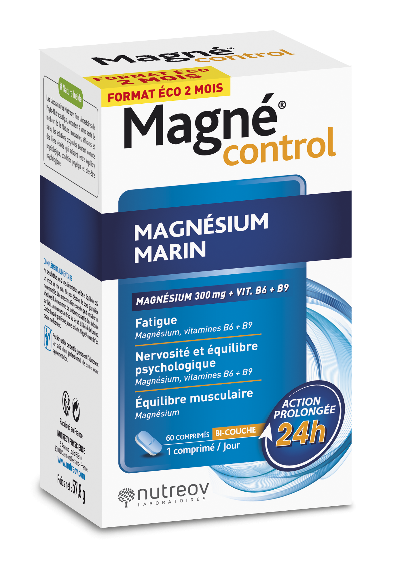 Nutreov Magné Control Format Eco 60 comprimés - Pharmacie Agnès Praden à Alès