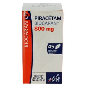 Biogaran Piracétam 800 mg, 45 Comprimés Pelliculés Sécables