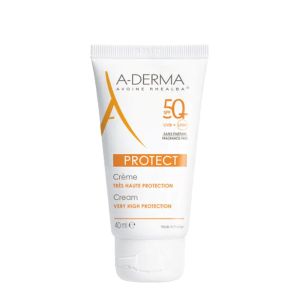 A-derma Protect Crème Très Haute Protection SPF 50+ Sans Parfum 40 ml - Pharmacie Agnès Praden à Alès