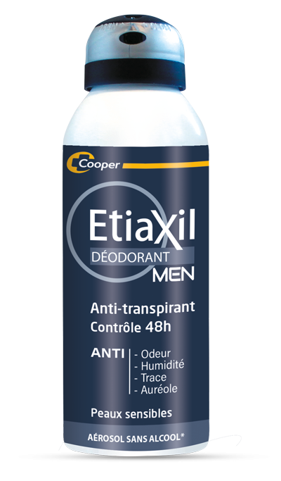 Etiaxil Men Déodorant anti transpirant contrôle 48h aerosol 150ml - Pharmacie Agnès Praden à Alès