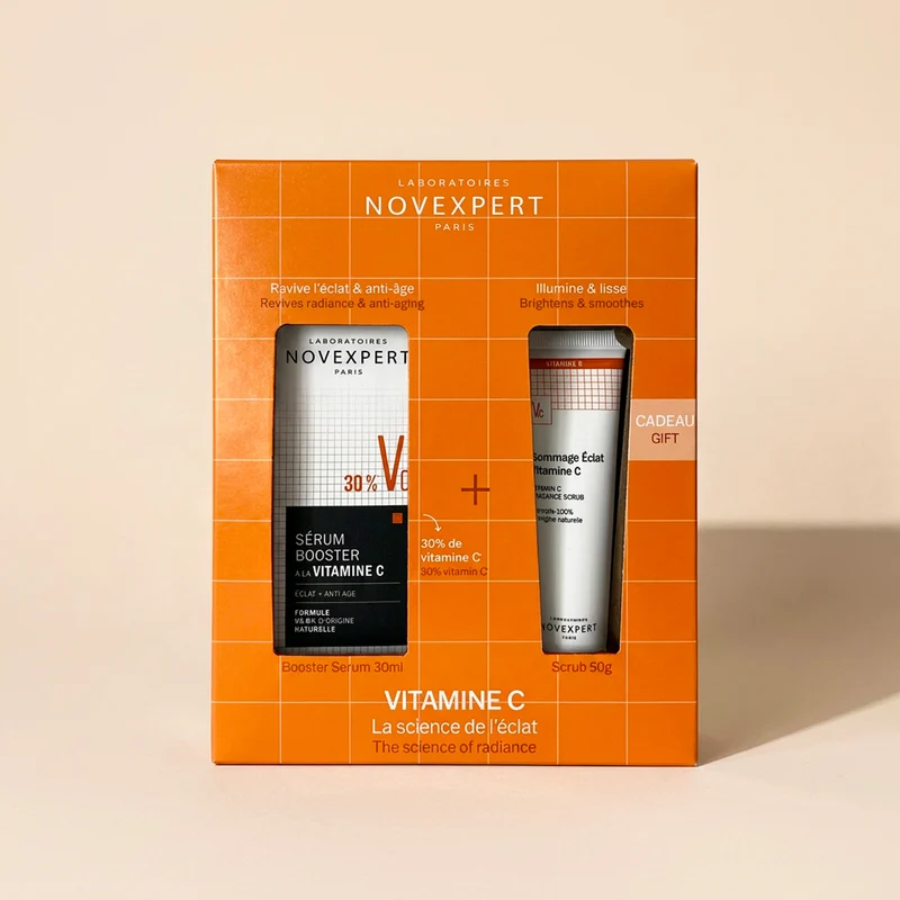 Novexpert Coffret Vitamine C Sérum Booster 30ml + Gommage Éclat Vitamine C 50ml Offert 