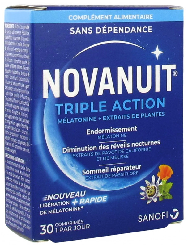 Novanuit Triple Action 30 gélules - Pharmacie Agnès Praden à Alès