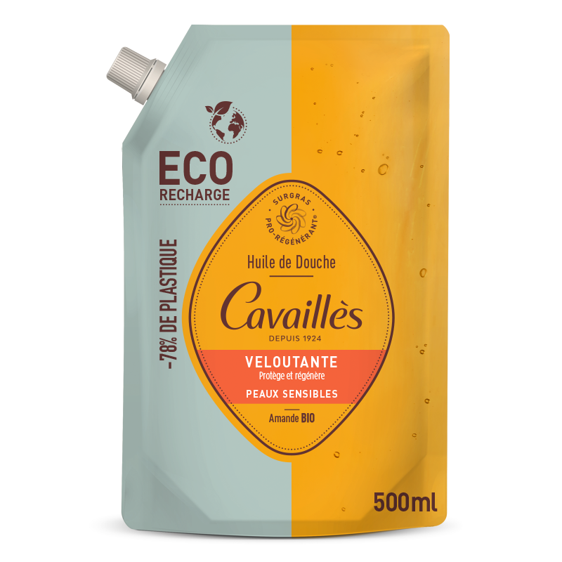 Cavailles Huile de Douche Veloutante Eco Recharge 500ml - Pharmacie Agnès Praden à Alès