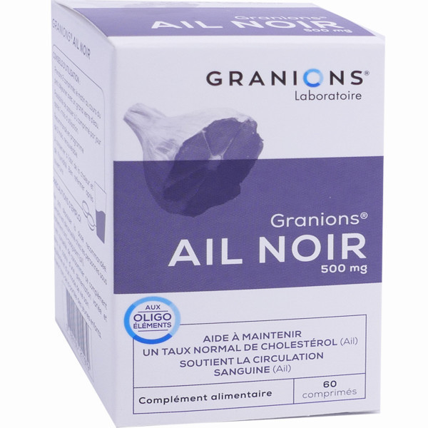 Laboratoire des Granions ail noir 500mg 60 comprimés 30g - Pharmacie Agnès Praden à Alès
