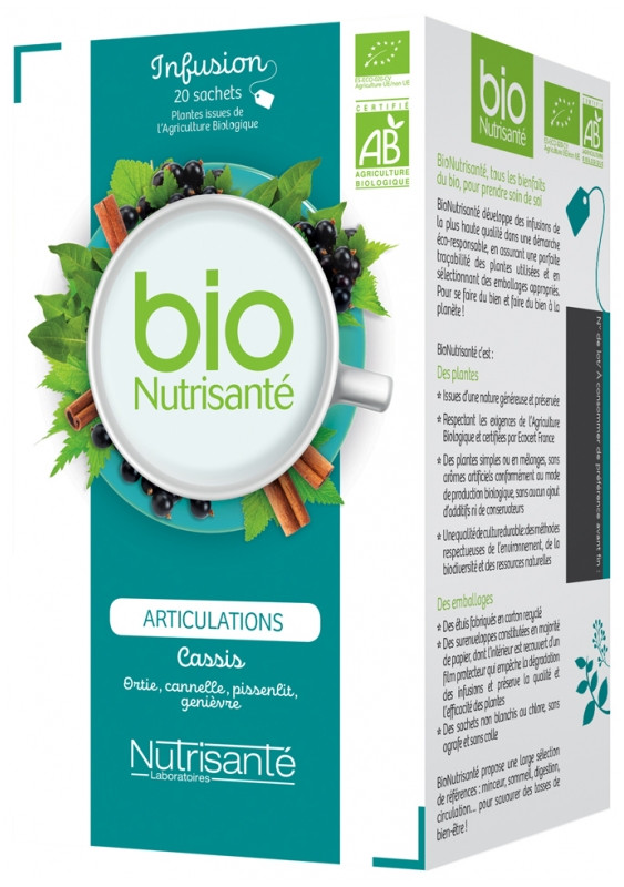 Nutrisante Infusion Bio Articulation 20 sachets - Pharmacie Agnès Praden à Alès