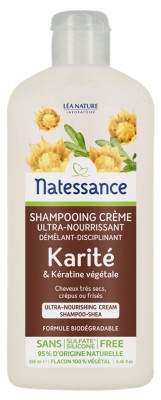 Natessance Shampoing Crème Karité et Kératine Végétale 250 ml - Pharmacie Agnès Praden à Alès