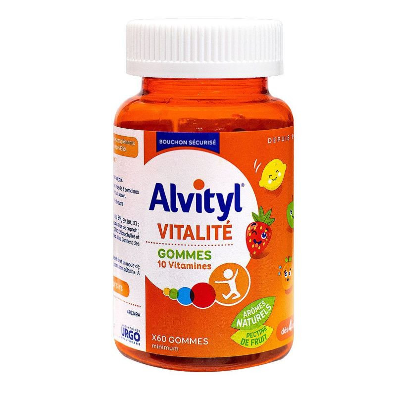 Urgo Alvityl Vitalité 10 Vitamines 60 Gommes - Pharmacie Agnès Praden à Alès