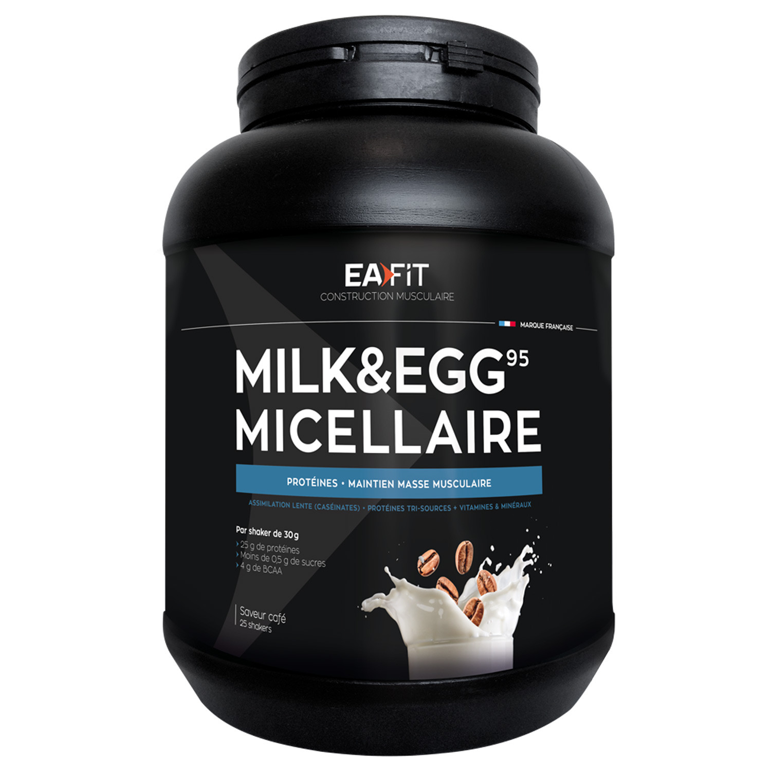 Eafit  Milk & Egg 95 Micellaire 750 g - Goût : Café - Pharmacie Agnès Praden à Alès