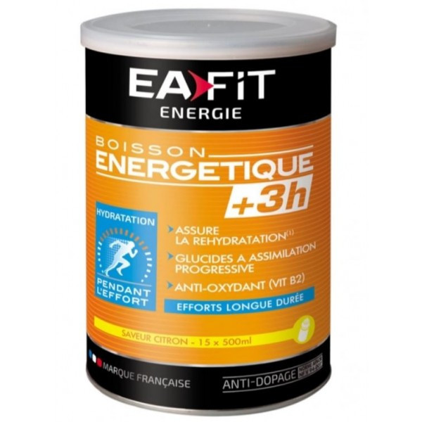 Eafit Énergie Boisson Énergétique +3h 500 g - Saveur : Citron - Pharmacie Agnès Praden à Alès