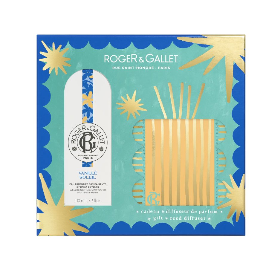 Roger & Gallet Coffret  Vanille soleil Eau Parfumée Bienfaisante 100ml + Diffuseur De Parfum