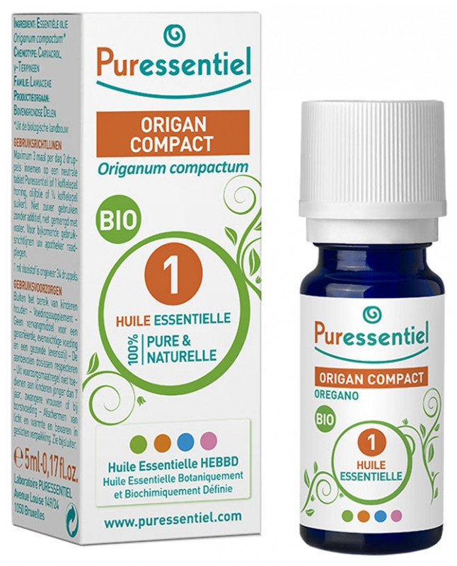 Puressentiel Huile Essentielle Origan Compact Bio 5 ml - Pharmacie Agnès Praden à Alès