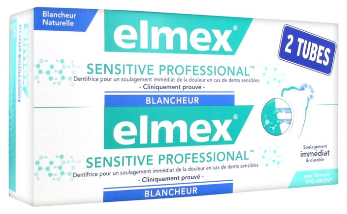 Elmex Sensitive Professional Blancheur Lot de 2 x 75 ml - Pharmacie Agnès Praden à Alès