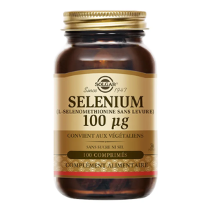 Solgar Sélénium 100 capsules  - Pharmacie Agnès Praden à Alès
