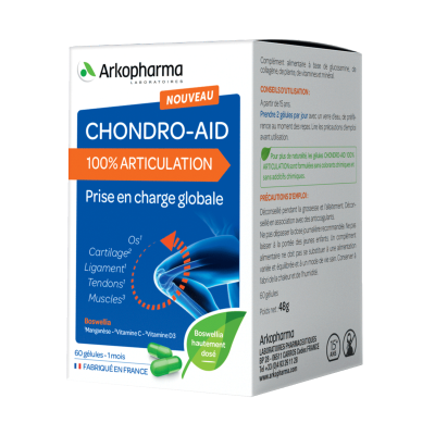 Chondro-Aid® 100 % Articulation 60 Gélules - Pharmacie Agnès Praden à Alès