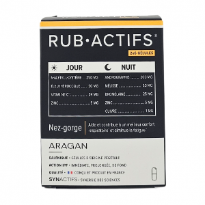Aragan Synactifs RubActifs Jour/Nuit Nez-Gorge 2x6 Gélules - Pharmacie Agnès Praden à Alès