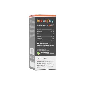 Aragan Synactifs Kidactifs Multivit Sirop 125ml - Pharmacie Agnès Praden à Alès