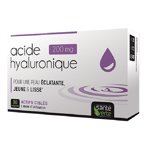 Santé verte acide hyaluronique 200mg 30 comprimés - Pharmacie Agnès Praden à Alès